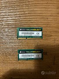 RAM Corsair Notebook 4gb X2