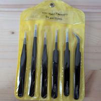 Set Pinzette Da Orologiaio 6 Pezzi Acciaio Inox