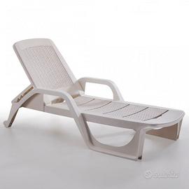 Lettino impilabile 5 posizioni in polipropilene