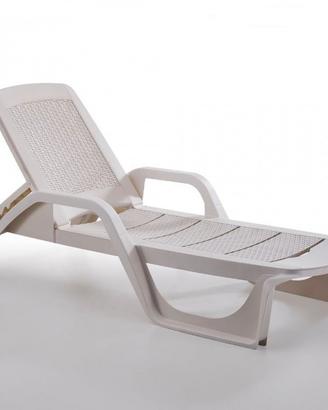 Lettino impilabile 5 posizioni in polipropilene