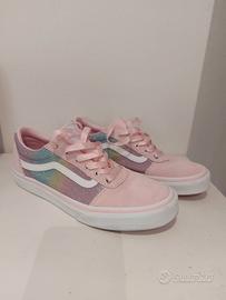 scarpe vans donna 37 rosa raimbow glitter