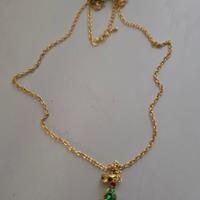 collana +orecchini con albero di natale 