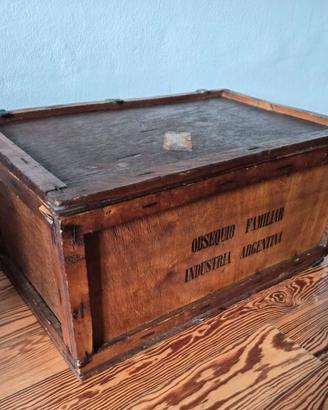 Cassa in legno, oggetto d'epoca originale