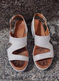 zeppe bianche in pelle 