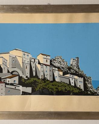 Quadro litografia Enotrio 50x70 paesaggio calabria