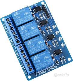 Modulo Relay 4 Canali 5V Arduino Raspberry Pi Mega