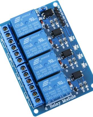 Modulo Relay 4 Canali 5V Arduino Raspberry Pi Mega