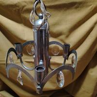 lampadario cromato vintage 