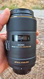 Obiettivo Sigma 105mm f2.8 EX DG MACRO OS nikon 