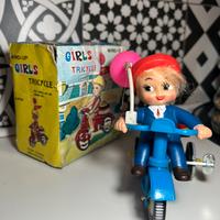 Gioco Latta Triciclo Carica Vintage Made In Corea