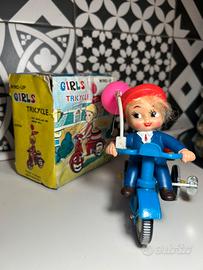 Gioco Latta Triciclo Carica Vintage Made In Corea