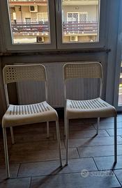 Coppia Sedie Sandsberg Ikea Bianche