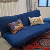 DIVANO BUTTEFLY MICROFIBRA BLU