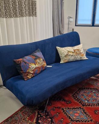 DIVANO BUTTEFLY MICROFIBRA BLU