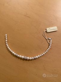 Bracciale perle e oro bianco