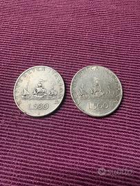Monete argento 500 lire