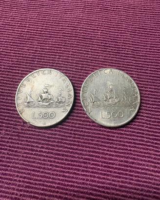 Monete argento 500 lire