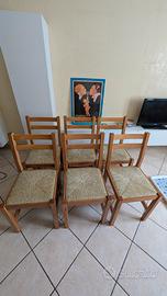 6 Sedie in rovere