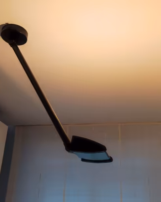 Lampada a paete o soffitto nera i metallo