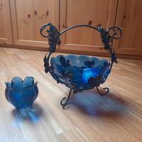 centrotavola vintage portafrutta vasoportacandela 