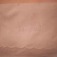 Copertina per culletta puro lino bianco ricamata a