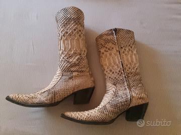 stivali texani pitone