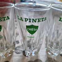 5 bicchieri vintage pubblicitaria pineta chiesa