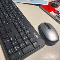Tastiera logitech multi-devide + mouse hp