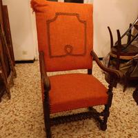 Antica poltrona a rocchetto '800