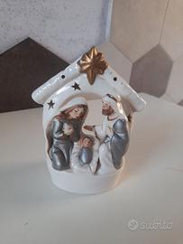 Presepe in Ceramica con Luce a LED