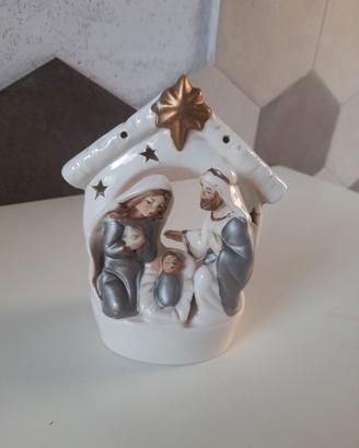 Presepe in Ceramica con Luce a LED