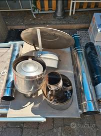 Kit canna fumaria inox ø120mm +accessori 