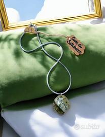 Collana con Pietra Naturale “Cuore di Sottobosco”