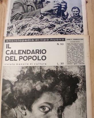 RIVISTA "IL CALENDARIO DEL POPOLO" 1949-1950-1955