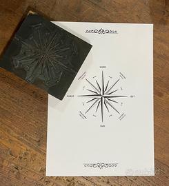 Matrice anni ‘60 original + Stampa ROSA DEI VENTI