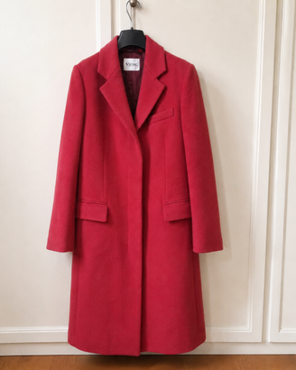 VALENTINO cappotto rosso in lana di cammello t. 42