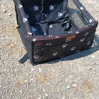 Seggiolino auto cane - nero/bianco