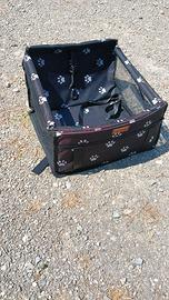 Seggiolino auto cane - nero/bianco