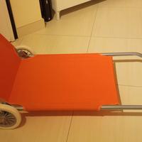 Lettino mare pieghevole con ruote