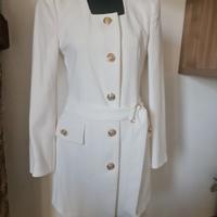blazer abito cappottino bianco Zara tg s 40/42 
