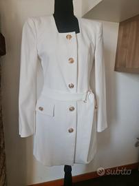 blazer abito cappottino bianco Zara tg s 40/42 