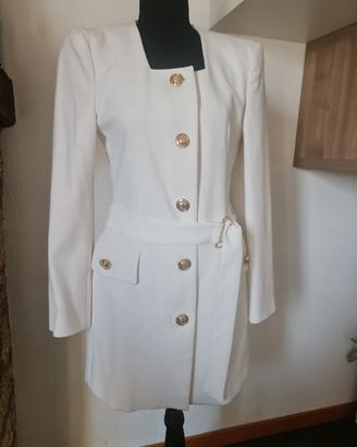 blazer abito cappottino bianco Zara tg s 40/42 