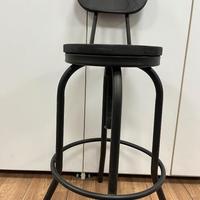 Sgabello in ferro e legno