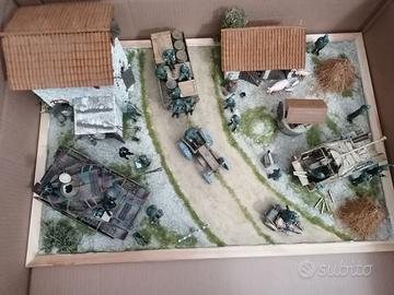 Diorama 1:35 Marder III, Panzer IV e trattore