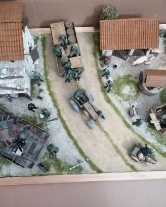 Diorama 1:35 Marder III, Panzer IV e trattore
