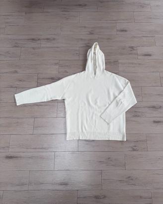 Maglione Zara Cappuccio Bianco - L