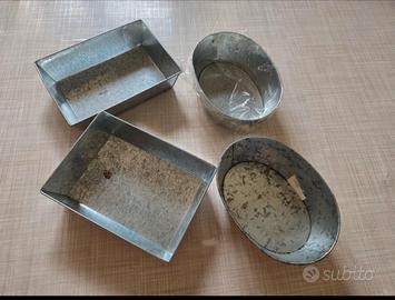 set vasi in metallo zincato