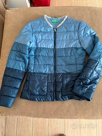 Giubbotto bambina Benetton 11/12 anni blu