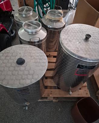 fusti in acciaio inox per olio