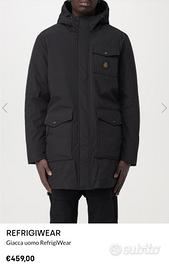 New💥 Refrigiwear 💥 Parka Uomo🔥Tg.Xl💥Black